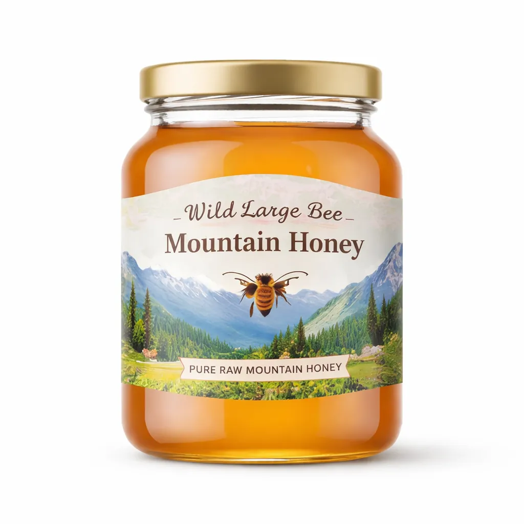 Wild Large Bee Mountain Honey – Pure Raw Mountain Honey